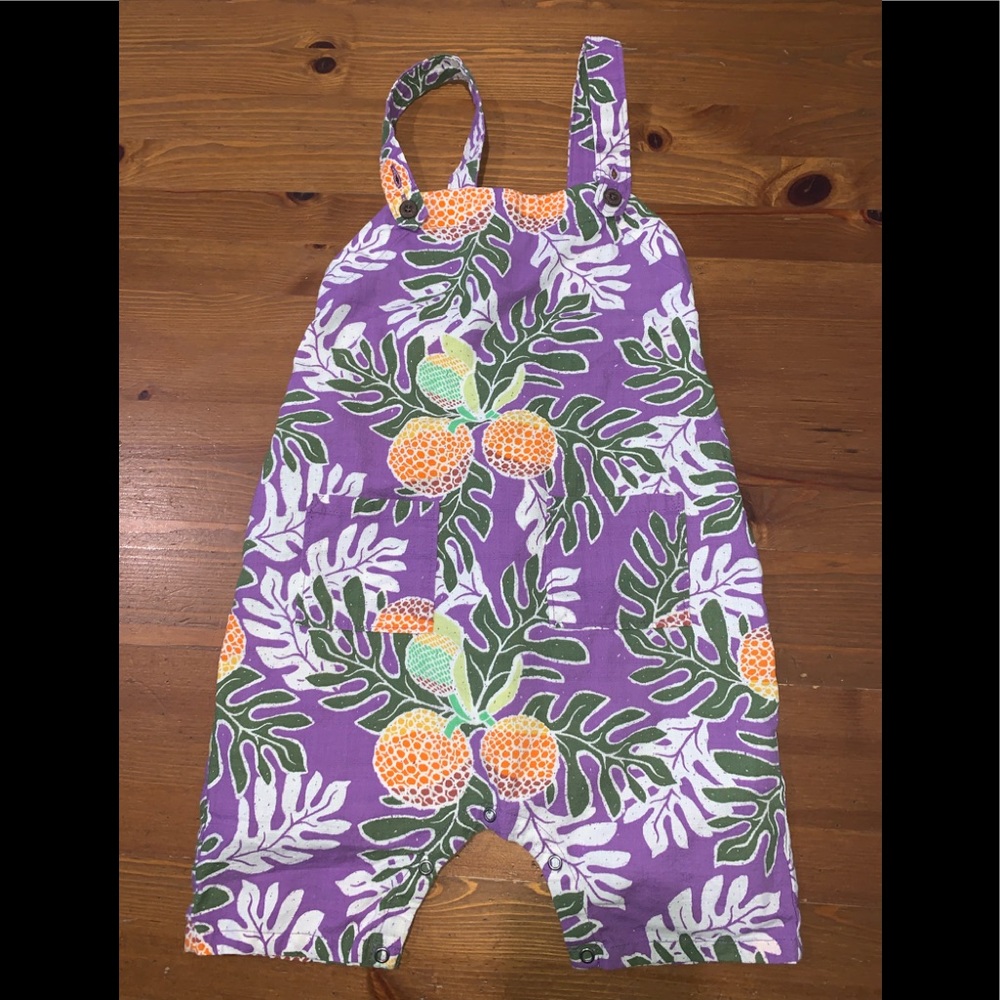 Patagonia Shortalls purple floral size 4T